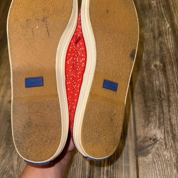 Keds Red and White Dots Sneakers Red Laces Spring Summer Red White Blue Size 7.5 - Picture 8 of 8